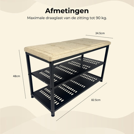 Casayali® ShoeSeat - Schoenenrek voor 8 Paar