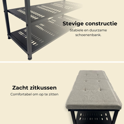 Casayali® ShoeSeat - Schoenenrek voor 8 Paar